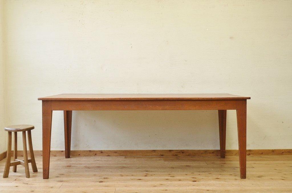 アンティーク家具　1950〜60年代古い学校の大きな作業台(ダイニングテーブル)4