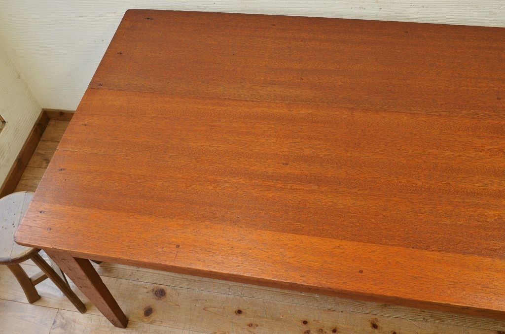アンティーク家具　1950〜60年代古い学校の大きな作業台(ダイニングテーブル)4
