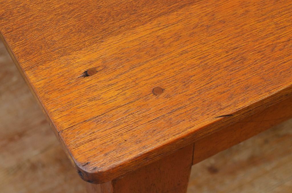アンティーク家具　1950〜60年代古い学校の大きな作業台(ダイニングテーブル)4