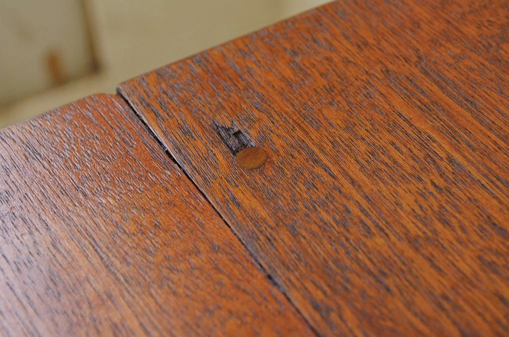アンティーク家具　1950〜60年代古い学校の大きな作業台(ダイニングテーブル)4