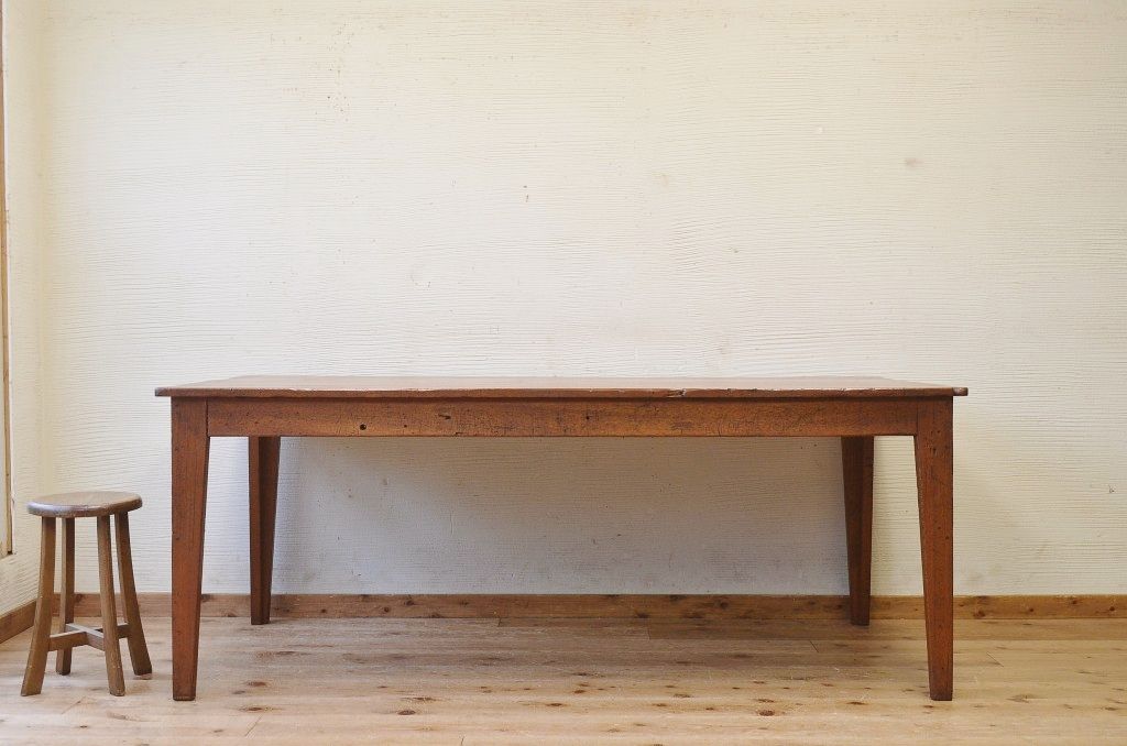 アンティーク家具　1950〜60年代古い学校の大きな作業台(ダイニングテーブル)5