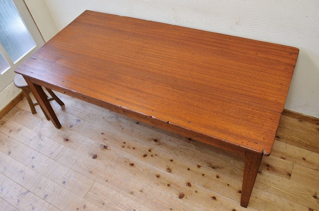 アンティーク家具　1950〜60年代古い学校の大きな作業台(ダイニングテーブル)5
