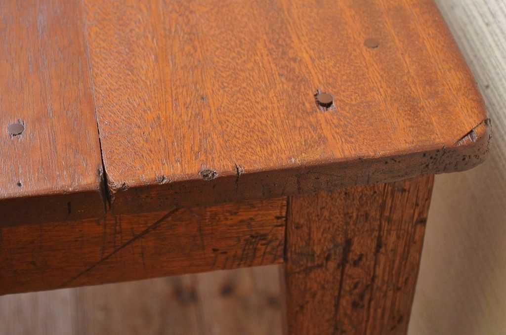 アンティーク家具　1950〜60年代古い学校の大きな作業台(ダイニングテーブル)5