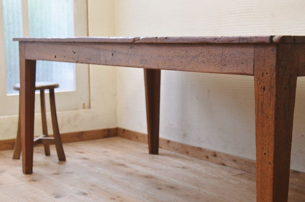 アンティーク家具　1950〜60年代古い学校の大きな作業台(ダイニングテーブル)5