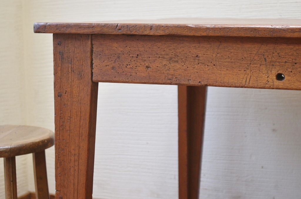 アンティーク家具　1950〜60年代古い学校の大きな作業台(ダイニングテーブル)5