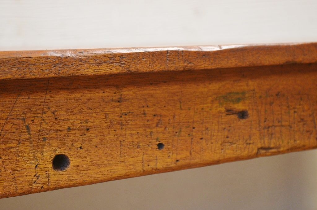 アンティーク家具　1950〜60年代古い学校の大きな作業台(ダイニングテーブル)5