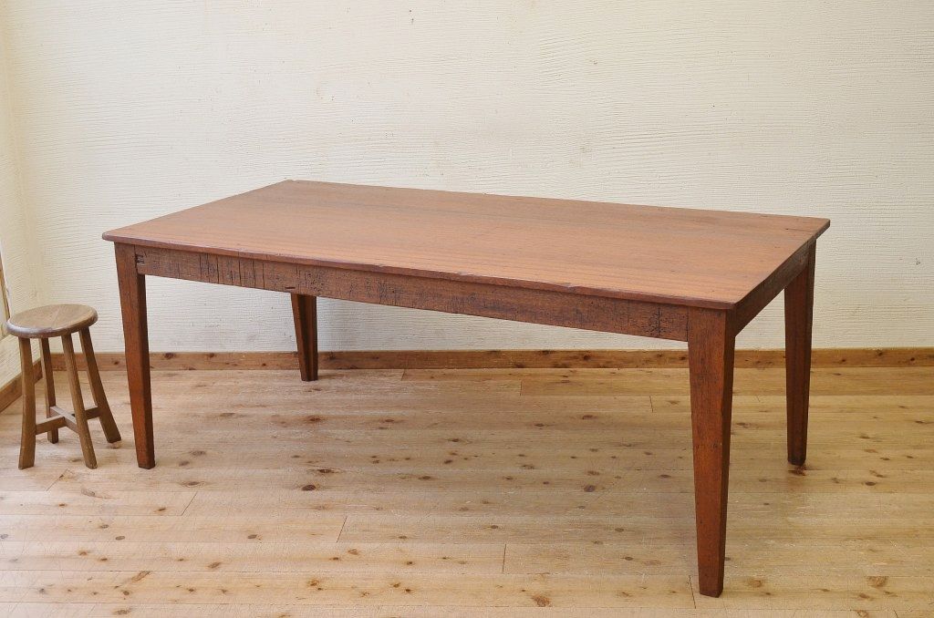アンティーク家具　1950〜60年代古い学校の大きな作業台(ダイニングテーブル)5