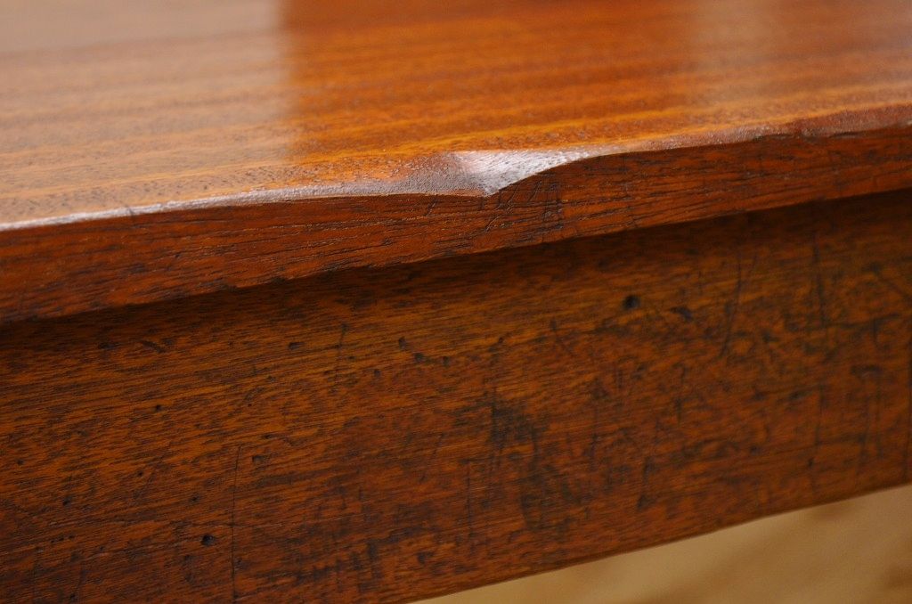 アンティーク家具　1950〜60年代古い学校の大きな作業台(ダイニングテーブル)5