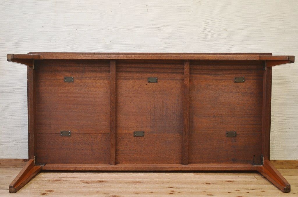 アンティーク家具　1950〜60年代古い学校の大きな作業台(ダイニングテーブル)5