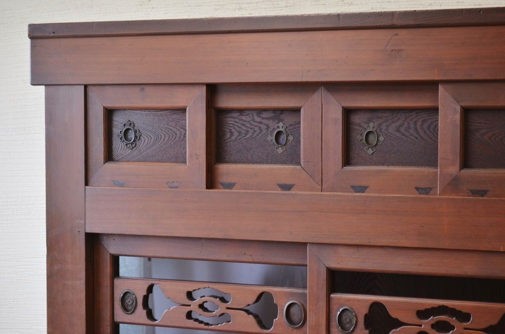 極上美品!二段重ね四尺水屋箪笥