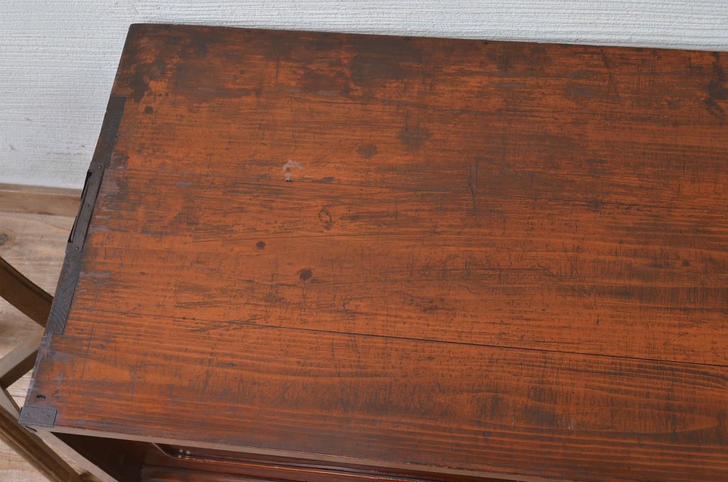 アンティーク家具　古民具　骨董　古い欅材の時代箪笥ローボード