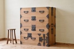 ☆極上美品!桐材の重ね時代箪笥(桐箪笥、桐たんす)