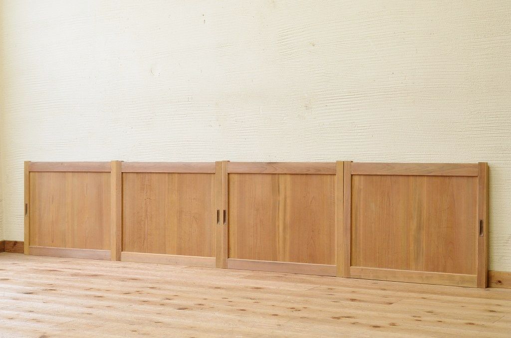 古い木味の引き戸4枚セット