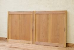 古い木味の引き戸2枚セット