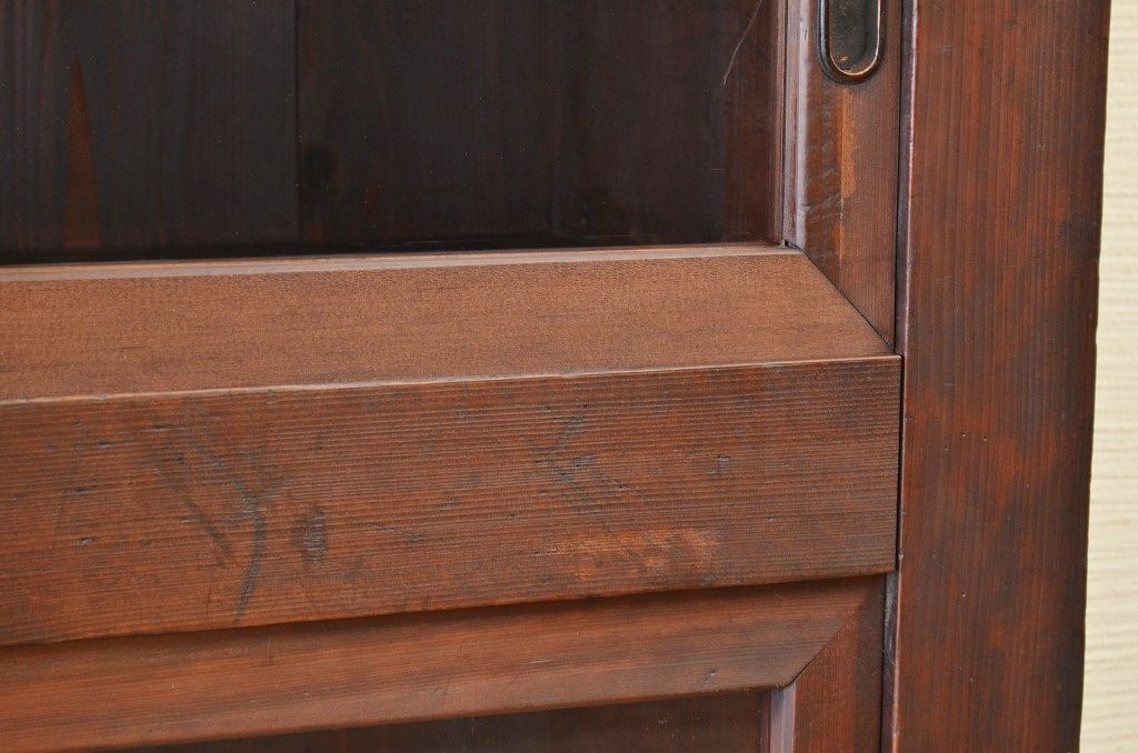 アンティーク家具　明治時代　近江　二段重ね引き出し収納棚(薬箪笥)