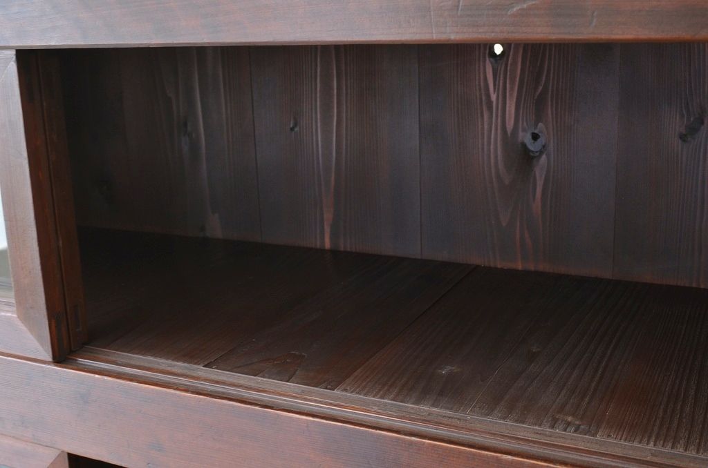 アンティーク家具　明治時代　近江　二段重ね引き出し収納棚(薬箪笥)