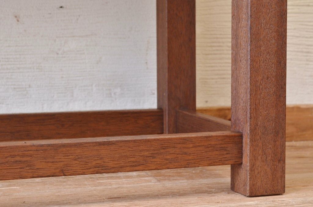 アンティーク家具　古い木のシンプルなアンティークベンチ