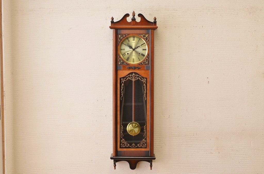 アンティーク雑貨 中古 シチズン製機械式柱時計(掛け時計、ボンボン 