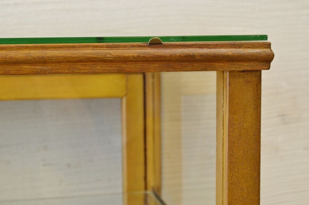アンティーク家具　古いパン屋のアンティークガラスケース