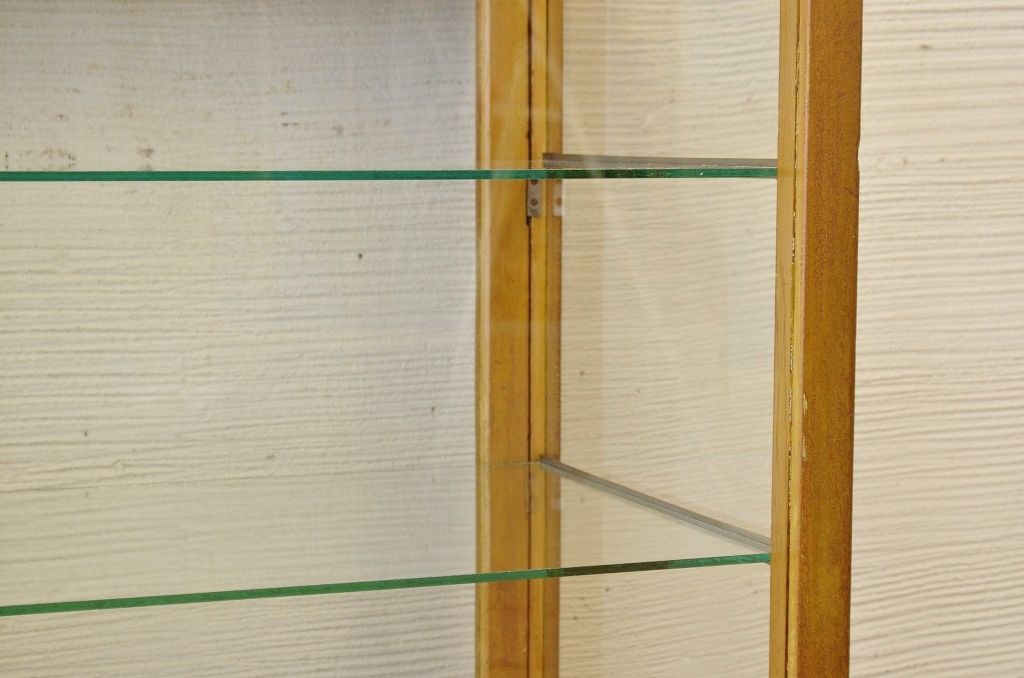アンティーク家具　古いパン屋のアンティークガラスケース