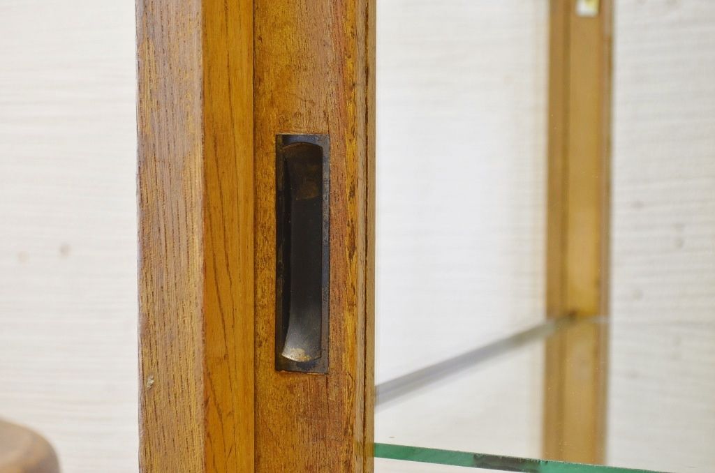 アンティーク家具　古いパン屋のアンティークガラスケース