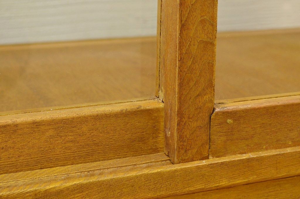 アンティーク家具　古いパン屋のアンティークガラスケース
