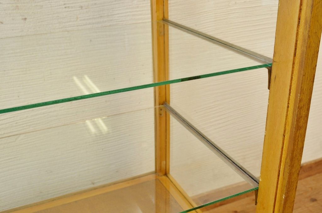 アンティーク家具　古いパン屋のアンティークガラスケース