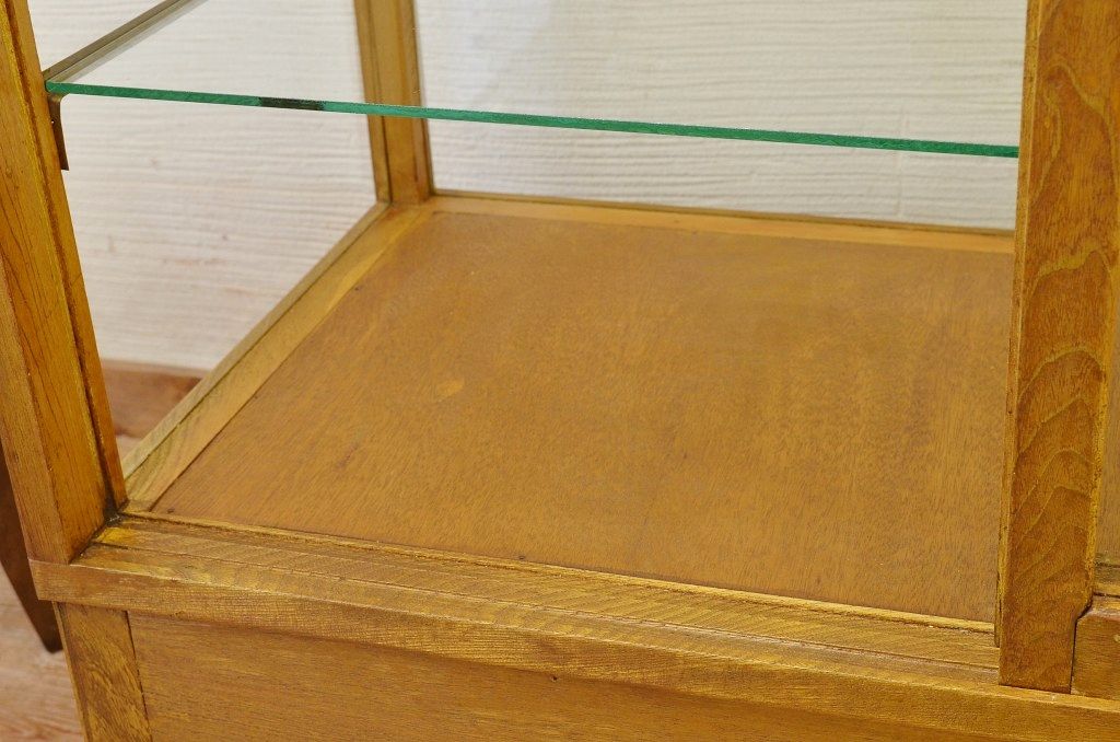アンティーク家具　古いパン屋のアンティークガラスケース