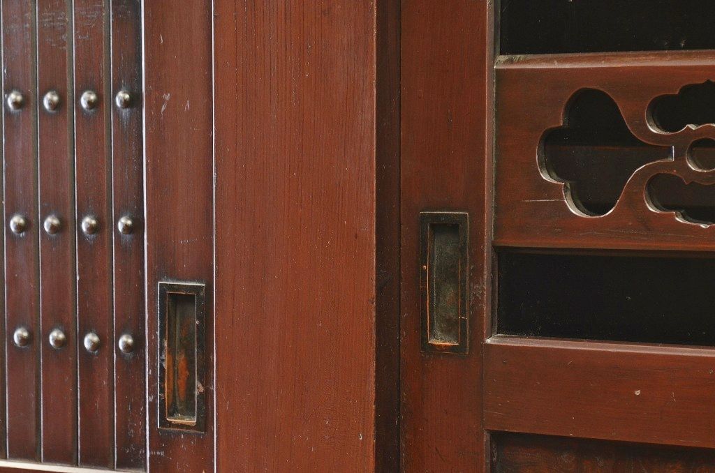 アンティーク家具　明治〜大正　味わい深い六尺水屋箪笥
