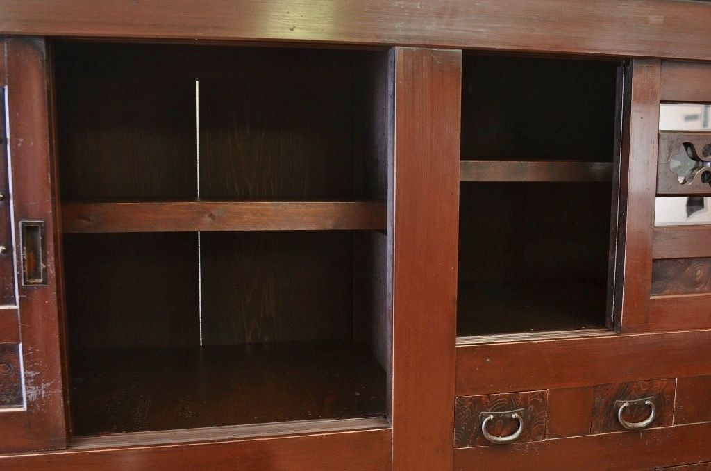 アンティーク家具　明治〜大正　味わい深い六尺水屋箪笥