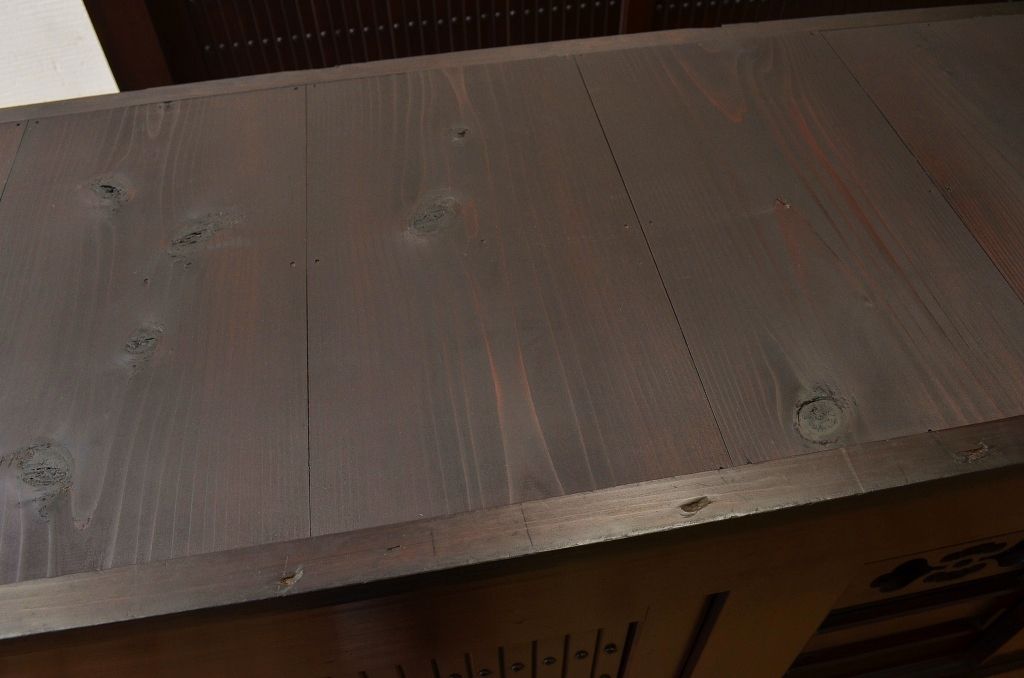 アンティーク家具　明治〜大正　味わい深い六尺水屋箪笥
