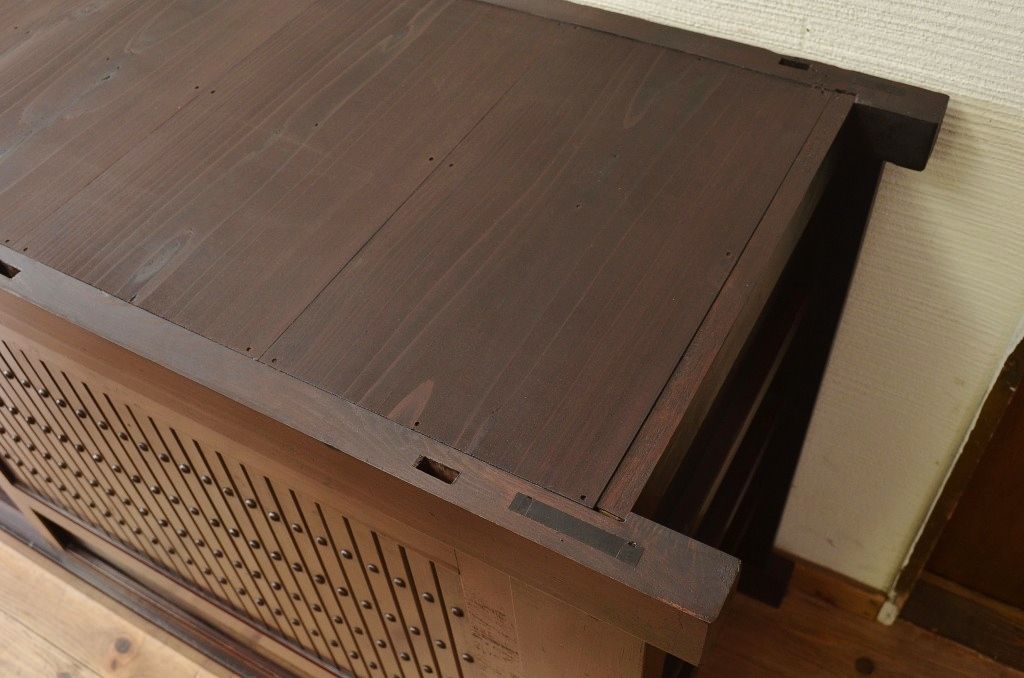 アンティーク家具　明治〜大正　味わい深い六尺水屋箪笥