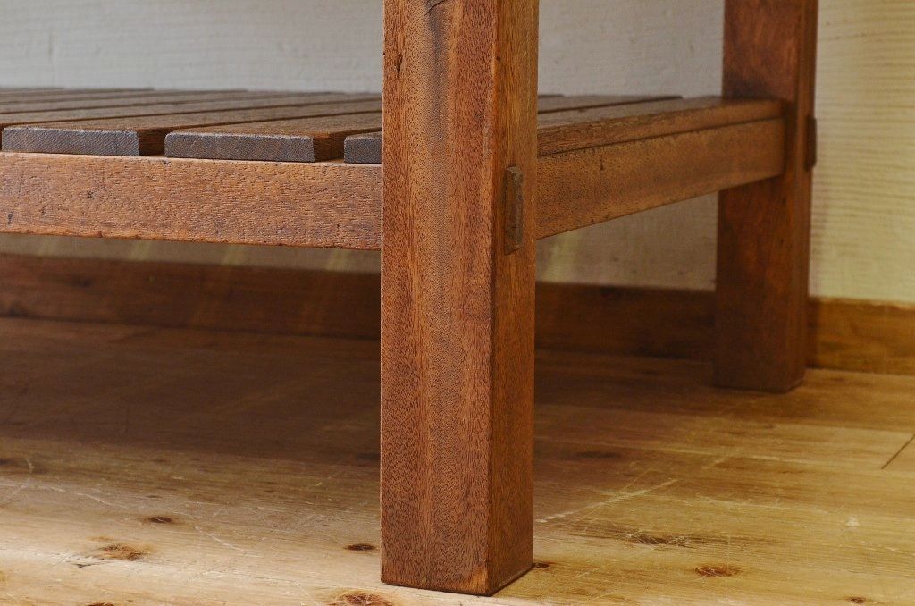 アンティーク家具　重厚!!天板がナラ材の骨太作業台4(ダイニングテーブル)