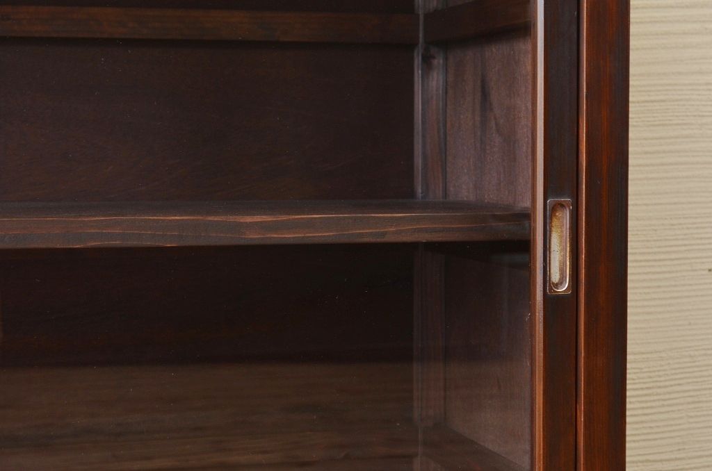 アンティーク家具　アンティーク古い木の脚付き収納棚