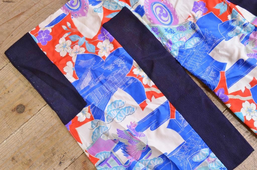 ○明治〜大正　縮緬着物2点(正絹古布)