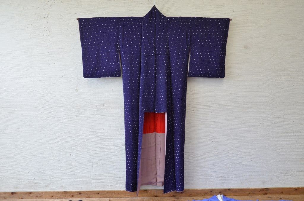 ○大正〜昭和初期!錦紗縮緬着物3点セット1
