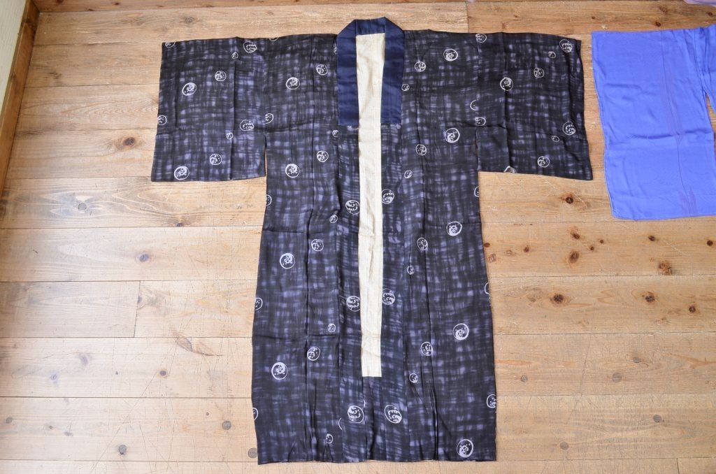 ○大正〜昭和初期!錦紗縮緬着物3点セット1