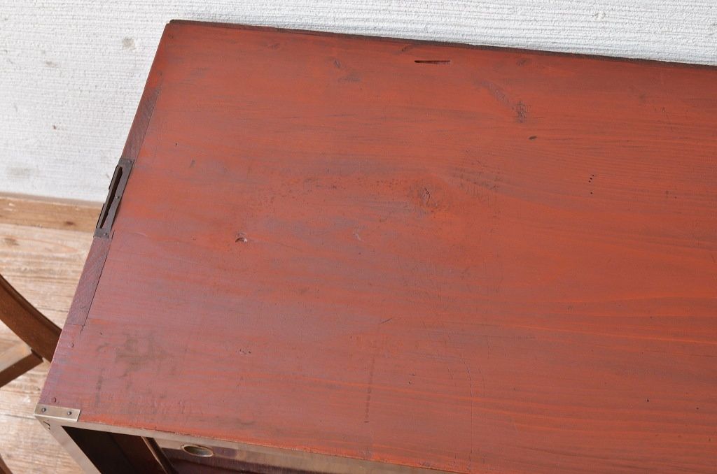 極上美品!古い欅材の漆の綺麗な時代箪笥ローボード