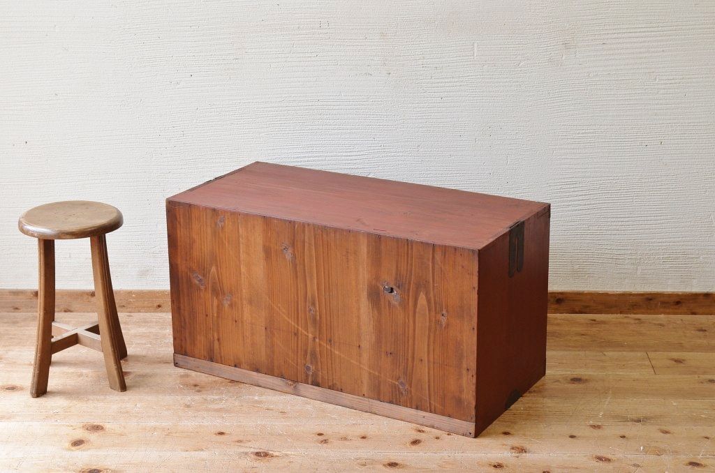 極上美品!古い欅材の漆の綺麗な時代箪笥ローボード