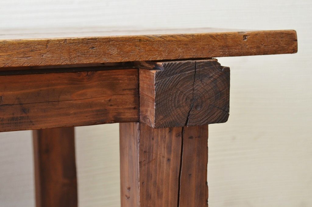 アンティーク家具　素敵な雰囲気!古い工場の小振りな作業台(テーブル)