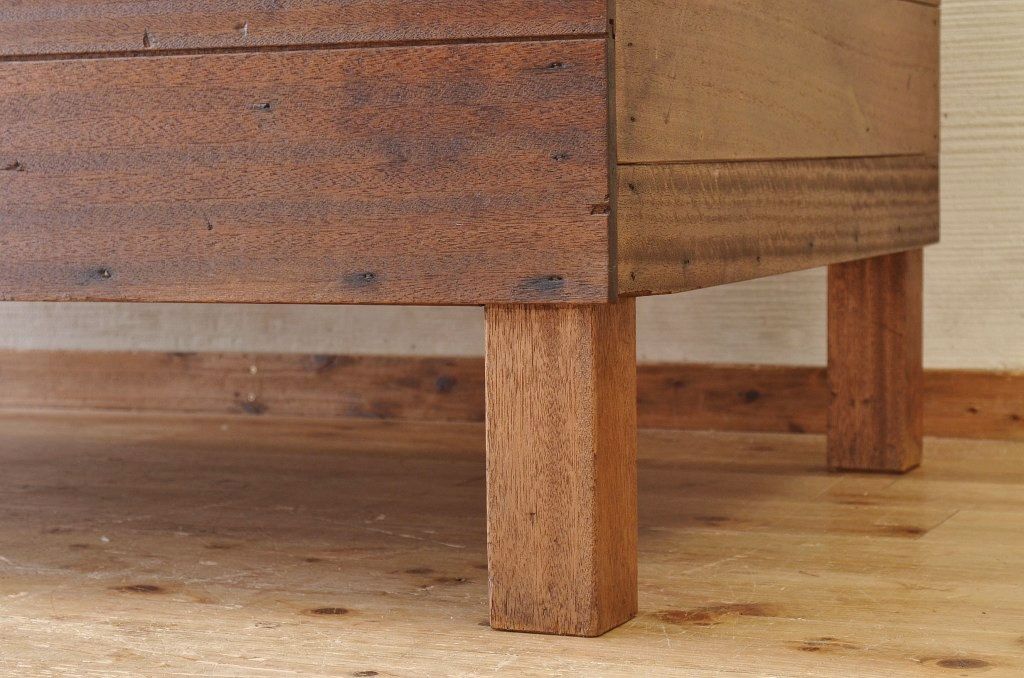 アンティーク家具　重厚!天板ナラ材の骨太作業台2(カウンターテーブル)