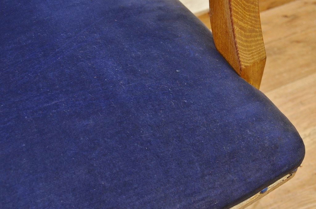 アンティーク家具　古いナラ材のアンティーク回転椅子