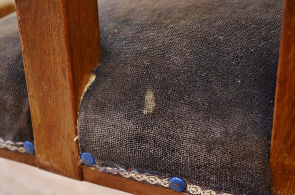 レトロ家具　ジャンク品!ナラ材のレトロな回転いす(椅子)