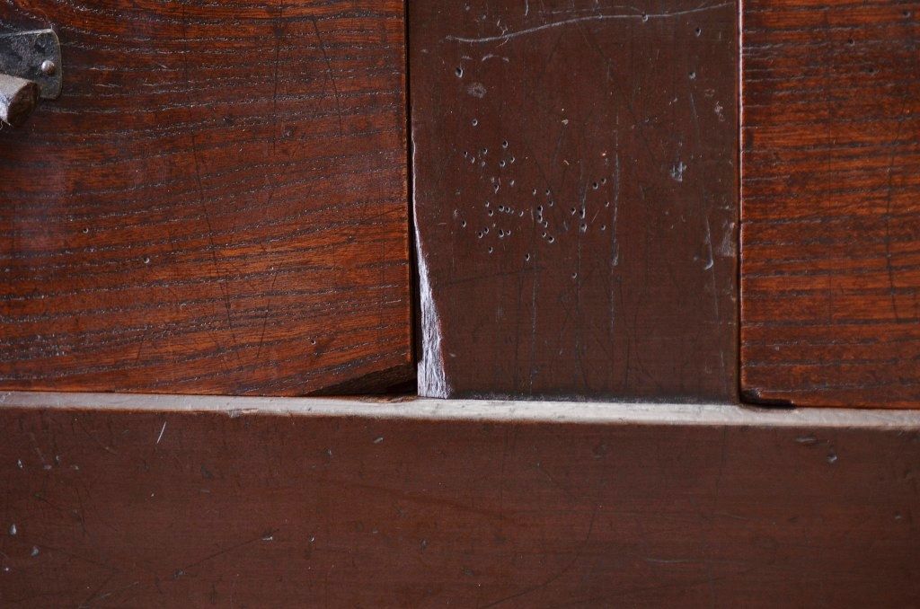 アンティーク家具　古民具　骨董　明治時代二段重ねアンティーク3尺水屋箪笥