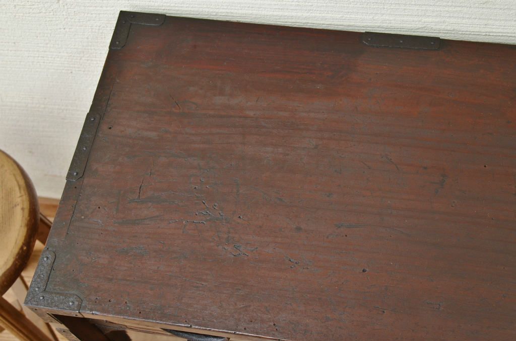 アンティーク家具　古民具　骨董　漆の綺麗な庄内小箪笥