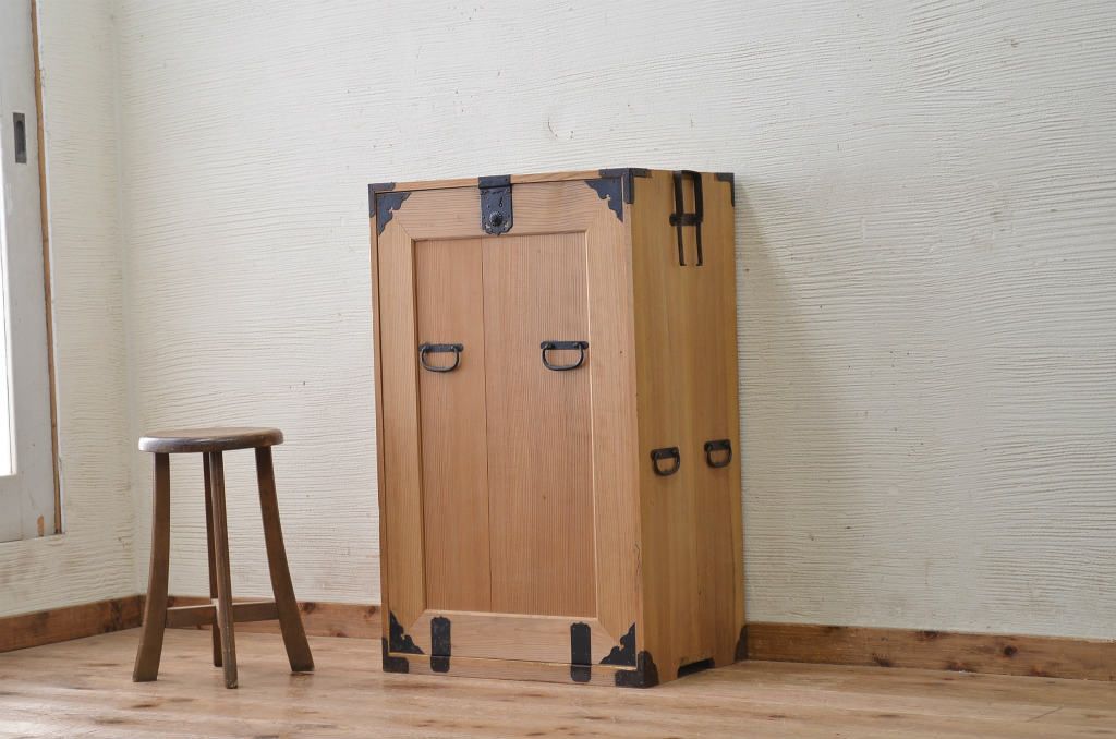 アンティーク家具　古民具　骨董　ケンドン扉収納棚(書箱、時代箪笥)