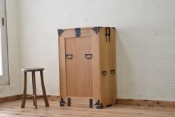 アンティーク家具　古民具　骨董　ケンドン扉収納棚(書箱、時代箪笥)