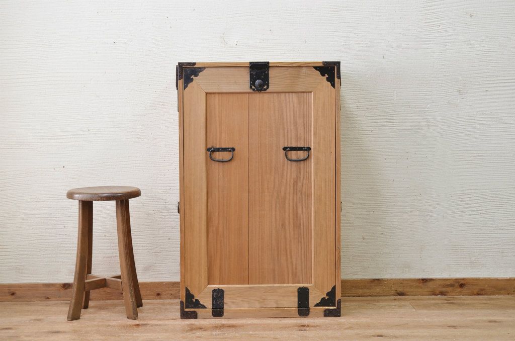 アンティーク家具　古民具　骨董　ケンドン扉収納棚(書箱、時代箪笥)