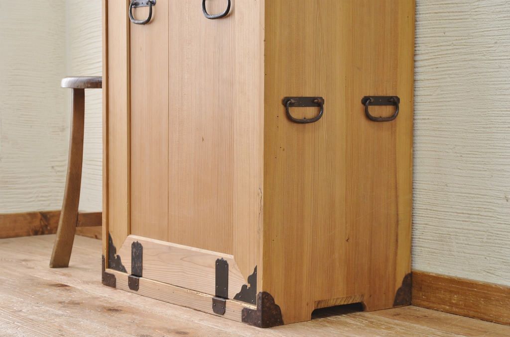 アンティーク家具　古民具　骨董　ケンドン扉収納棚(書箱、時代箪笥)