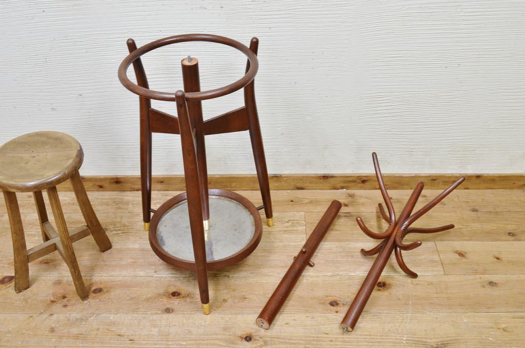 極上美品!中古　秋田木工のポールハンガー(帽子掛け)